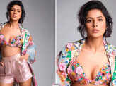 Shehnaaz Gill shakes up the internet in floral bralette and metallic pink shorts, see pictures