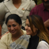 Article image for: Shelly Oberoi with oppn candidate <i class="tbold">rekha gupta</i>