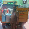 Lunch brought for the corporation officials in the garbage collection vehicle at Erode municipal corporation