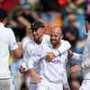 Article image for: <i class="tbold">Jack Leach</i> takes Conway’s wicket