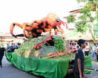 Revellers enjoy the first Carnival at Porvorim