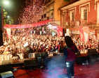 Revellers enjoy festivities at the Garcia De Orta Garden