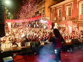 Revellers enjoy festivities at the Garcia De Orta Garden