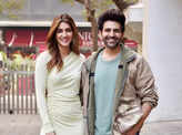 Kriti Sanon & Kartik Aaryan serve up major fashion goals at Shehzada promotions