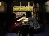 Earthquake: Turkish families shelter on a train 