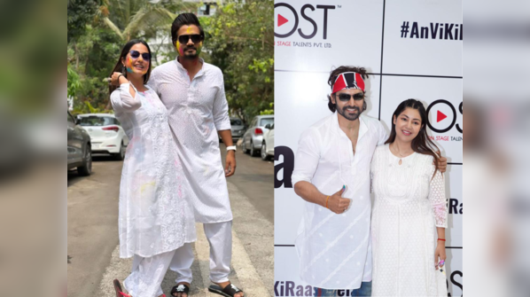 From Hina Khan-Rocky Jaiswal to Devoleena Bhattacharjee-Shanawaz Shaikh: TV couples' love-filled Holi pics