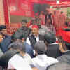 Article image for: UP: Akhilesh Yadav meets supporters in Saifai on the occasion of Holi