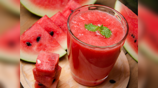 Watermelon basil drink