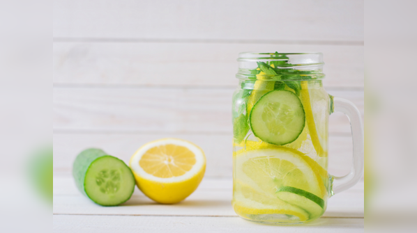 Cucumber ginger detox water