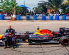 David Coulthard leaves F1 fans in awe with donuts as he drives Red Bull RB7 in Mumbai, see pictures 
