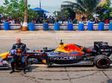 David Coulthard leaves F1 fans in awe with donuts as he drives Red Bull RB7 in Mumbai, see pictures 