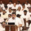 Tamil Nadu finance minister Palanivel Thiaga Rajan during his budget speech