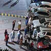 Panicked people rush out of homes in Delhi
