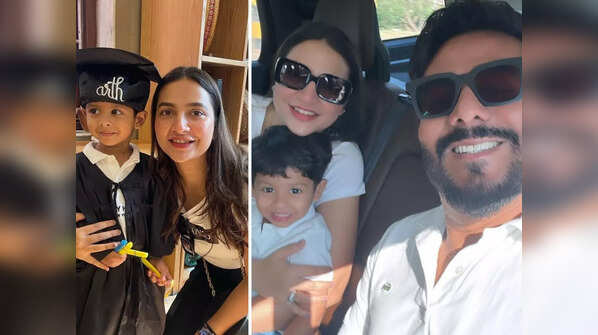 Adorable pics of proud parents Raj Chakraborty and Subhashree Ganguly with Yuvaan