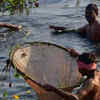 Plunging into water