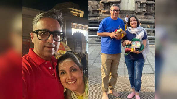 Ashneer Grover visits temples with wife Madhuri