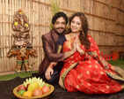 Vasishta Simha and Hariprriya celebrate first Yugadi as a couple