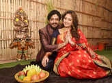 Vasishta Simha and Hariprriya celebrate first Yugadi as a couple