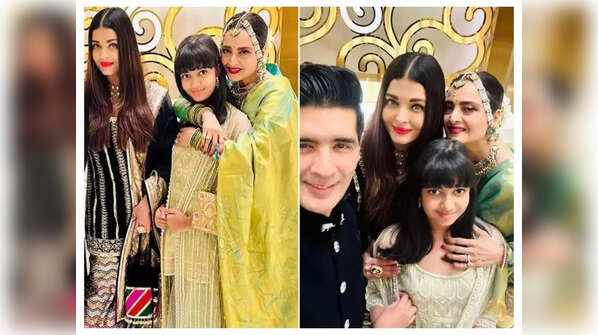 Rekha bonded with Aishwarya Rai and Aaradhya Bachchan