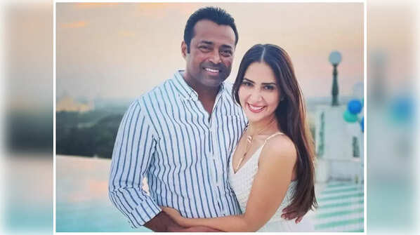 Leander Paes and actor Kim Sharma