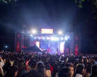 Students have a gala time at a college fest