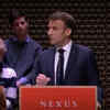 Article image for: Hecklers interrupt French President <i class="tbold">emmanuel macron</i>'s speech in Netherlands