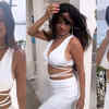 Article image for: 'Apna bana le' says <i class="tbold">kate sharma</i> as she woos fans in a white cutout dress with plunging neckline