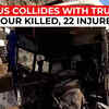 Article image for: Bus, truck collided on Pune–Bengaluru Highway because of break failure: Supriya Sule