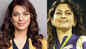 Juhi Chawla reacts to the crowd chanting 'Dhoni Dhoni' during KKR's match again CSK at Kolkata's Eden Gardens