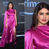 priyanka chopra high slit dress Blue Priyanka Chopra Chiffon Halter V Neck Dress High Slit prom Red Ca   Hoprom