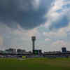 Clouds hover above the Eden Gardens. (PTI Photo)