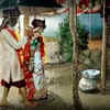 Article image for: Unique: Couple takes '<i class="tbold">saat phere</i>' amidst heavy rain carrying an umbrella in Chattisgarh