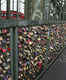 Love padlocks of Hohenzollernbruecke Bridge