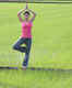 Practise Yoga in the paddy fields
