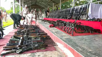 68 weapons & large cache of ammo seized from Imphal West; 4 UNLF-P cadres held
