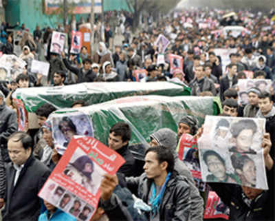 Afghans march in capital to protest Hazara beheadings