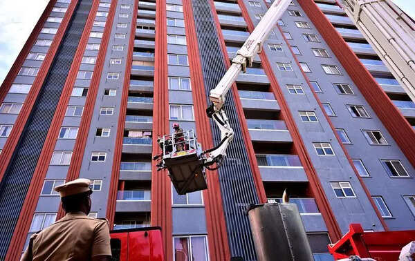 Tamil Nadu Fire and Rescue Services holds mock drill at Chennai’s World Trade Centre building