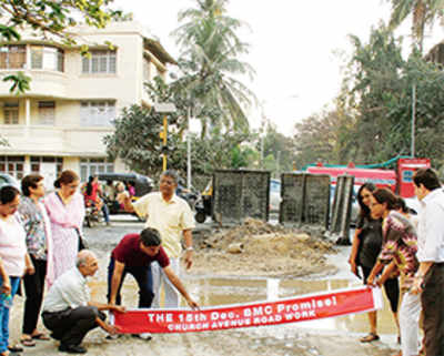 Our road’s been turned into a pit, allege Khar residents