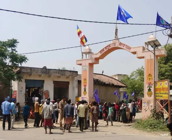 Road blocked in protest against tearing of Ambedkar flag, poster
