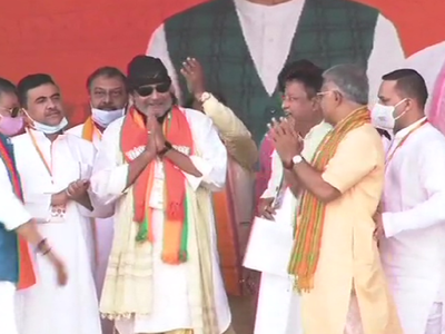 Actor Mithun Chakraborty joins BJP ahead of PM Narendra Modi's rally in West Bengal