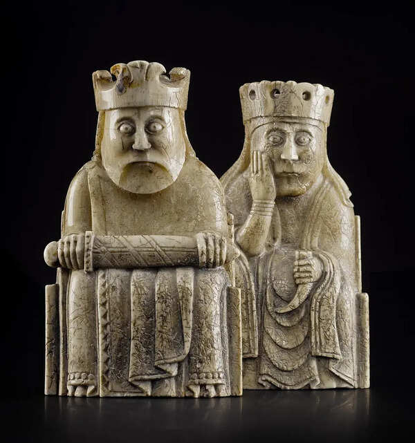 In 1831, a man digging in a Scottish sand dune found a "frozen" crowd of ivory faces that changed history