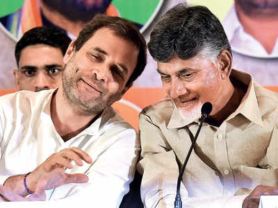 Post-poll alliance: Naidu meets Rahul; Oppn meet on May 21