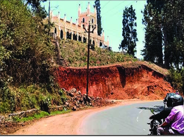 Ooty heritage church land dug out for road widening