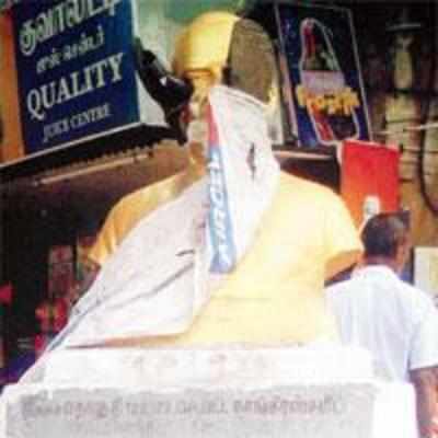 Protests after Rajiv statue desecrated