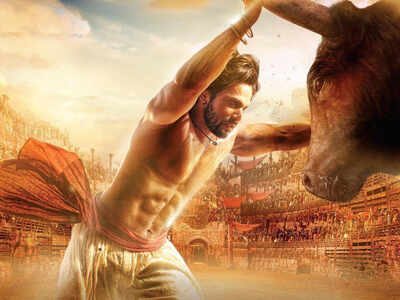 Varun looks fierce as he fights a bull in this new poster