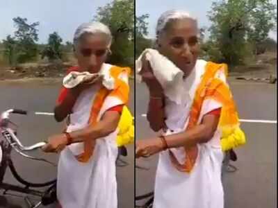 Viral Video: 68-year-old Maharashtra woman embarks on bicycle journey to Vaishno Devi