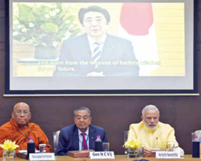 At Buddhist meet, Modi   preaches peace formula