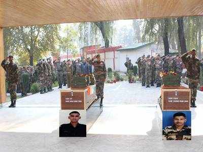 Pulwama encounter: Army pays tribute to martyr soldiers