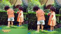 Cuteness alert! Taimur Ali Khan and Inaaya Naumi Kemmu look super-adorable as they water plants 