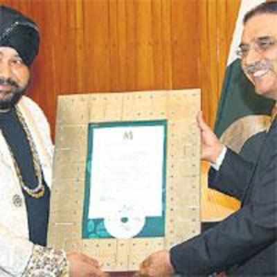 Daler meets Zardari